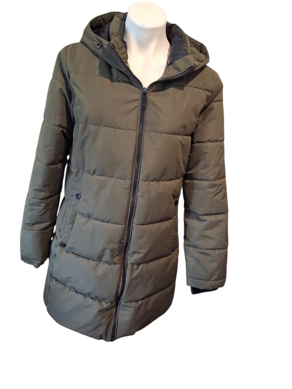 HFX Women's Olive Hooded Puffer Coat